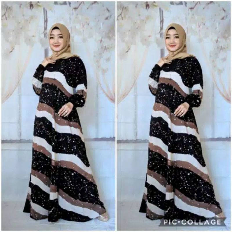 Gamis twill / (Size S,M,L,XL) Gamis twill rainbow / pelangi / ori twill super busui