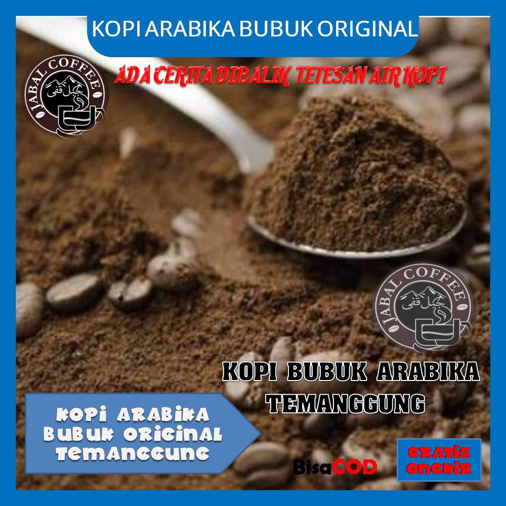 Kopi  Arabica  Bubuk Original Temanggung Asli Murni Tanpa Campuran Coffee Arabica Original