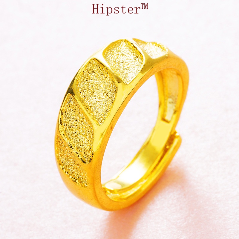 Hot Sale New Classic Fashion Romantic 18K Gold Couple Adjustable Ring