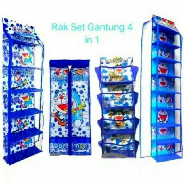 Rak Gantung Set 4in1 Rak Gantung Plastik Rak Gantung Multifungsi