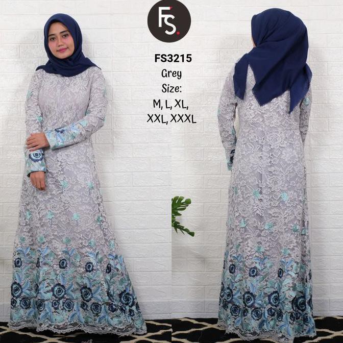 Baju Gamis Wanita Terbaru Brokat Jumbo Fs3215 - Salem, M Magnitudo2020