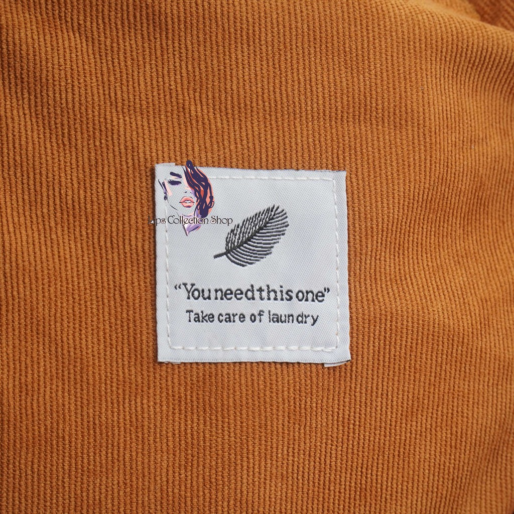Tas Selempang Wanita Korea Corduroy Tote Bag | Tote Bag Korea