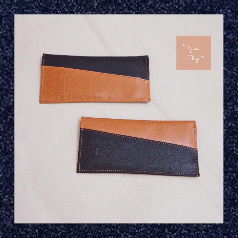 Dompet Panjang Merk Bovi’s Motif Hitam Coklat | Bovis Wallet For Boy &amp; Girl | Yurashop