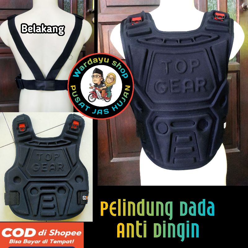 Pelindung Dada Rompi Jaket Anti Angin body Protector Pengendara Motor Tebal / Top gear