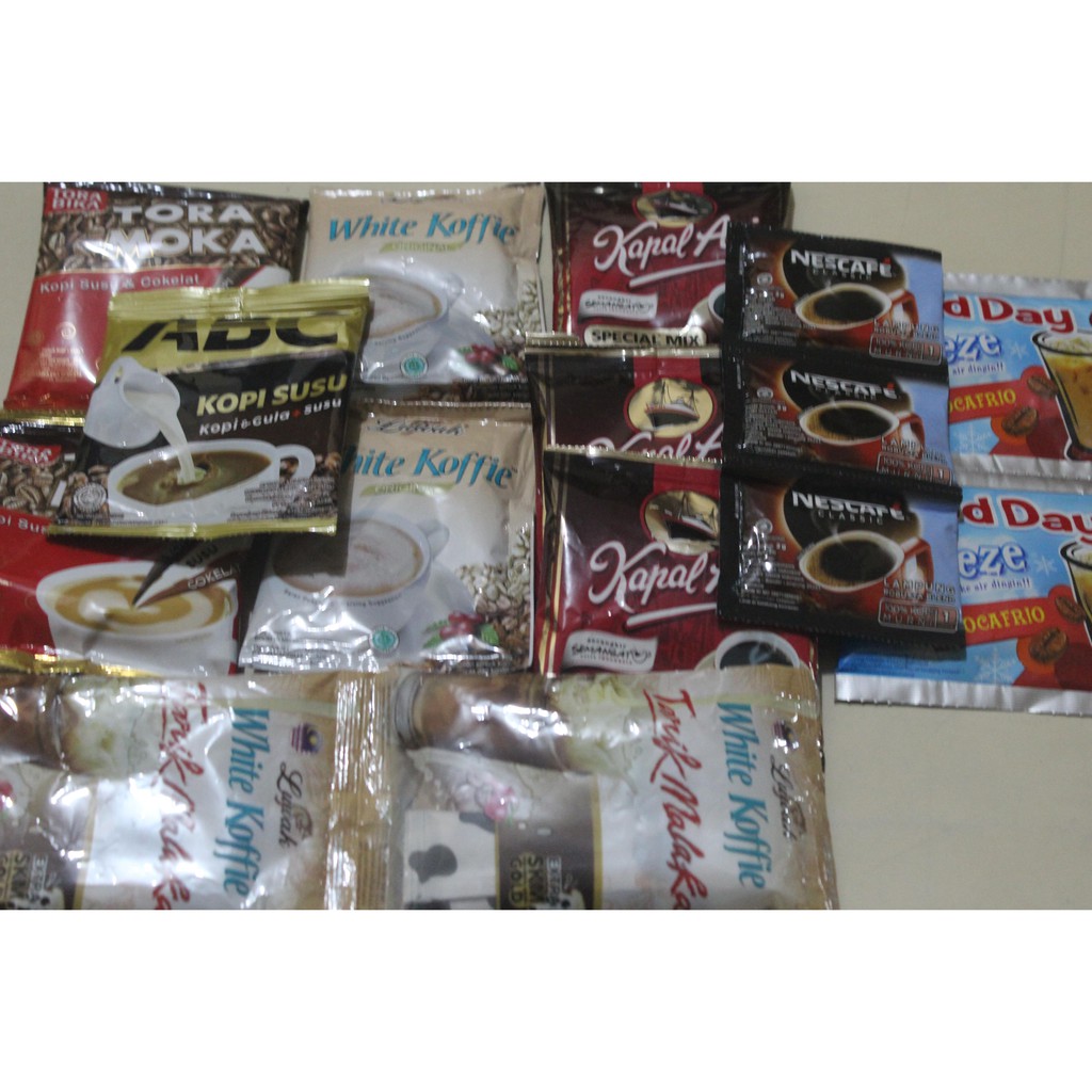 

GOOD DAY FREEZE, ABC SUSU, KAPAL API MIX DLL, PAKET ANEKA MACAM KOPI HEMAT