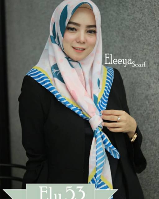 HIJAB SEGIEMPAT MOTIF PRINTING II Eleeya Scarf : ELY 53
