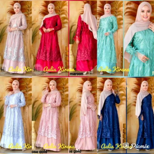 GAMIS BROKAT TILE PREMIUM PARTY DRESS MAULIA KIRANA -KONDANGAN- KEBAYA WISUDA