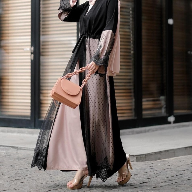 DRESS ABAYA PESTA SYAR’I DUBAI 02 NAHLA MEYDA CANTIK ELEGAN MURAH COD
