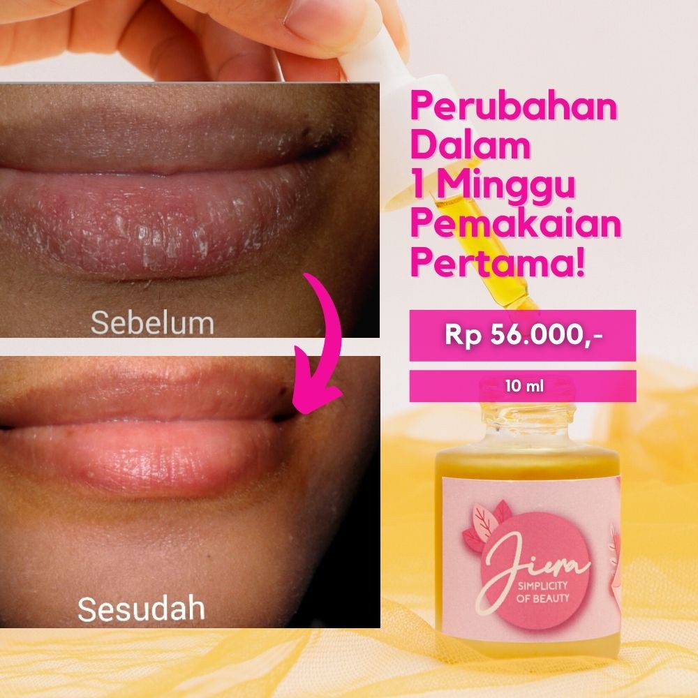 [BUY 1 GET 1 GIFT] READY JIERA LIP SERUM NATURAL Pelembab Pencerah Pemerah Bibir Original 10ml 20ml