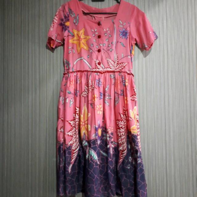 Preloved Batik Midi Dress