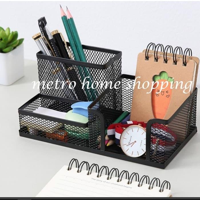 

Delia | Tempat Pulpen Meja Memo Alat Tulis Pen Holder Jaring Besar-Mhs050