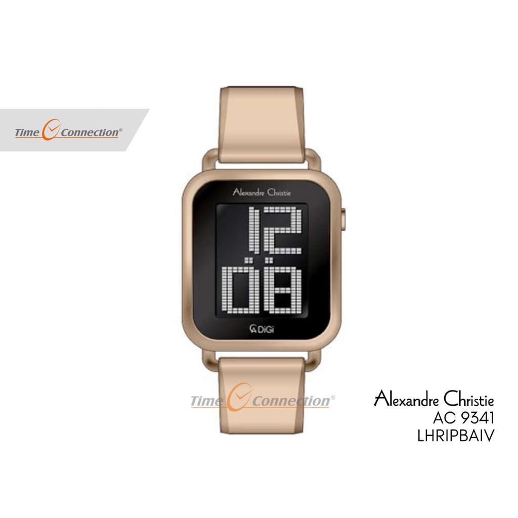 Alexandre Christie AC 9341 LHRIPBAIV Cream Original / Jam Tangan Wanita Digital Karet / Rubber Stain