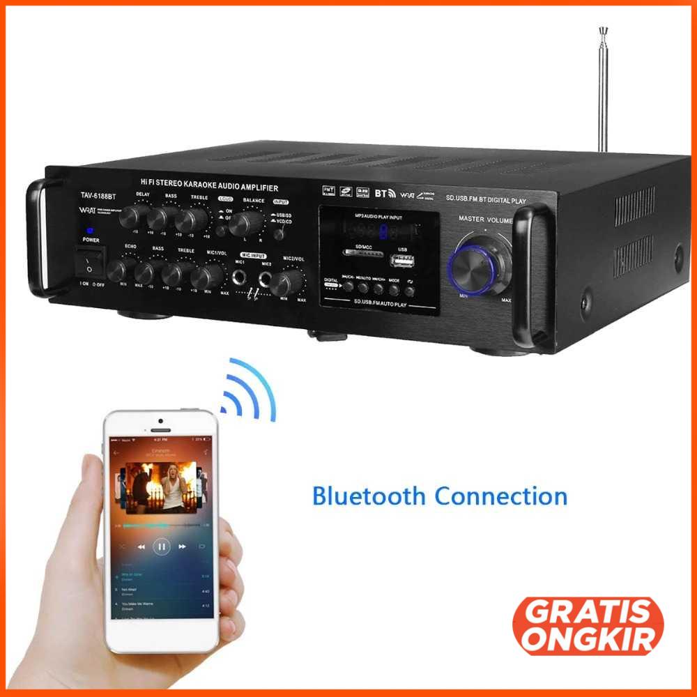 Bluetooth EQ Audio Amplifier Home Theater FM 2000W - TAV-6188