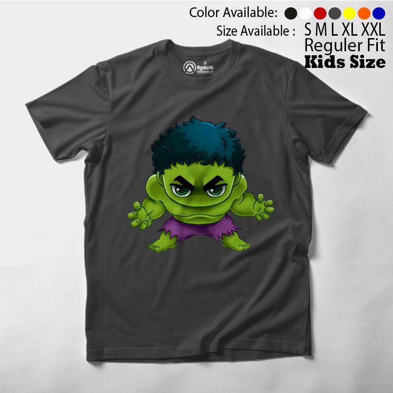 Baju Anak / Kaos Atasan Anak / Kids T Shirt Baby Marvel Chibi Kawaii Hulk