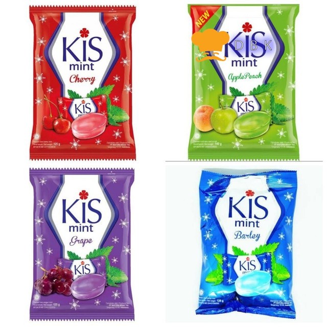 

Permen Kis Kiss Cherry Barley Mint Grape Apple Isi 50 Butir bin