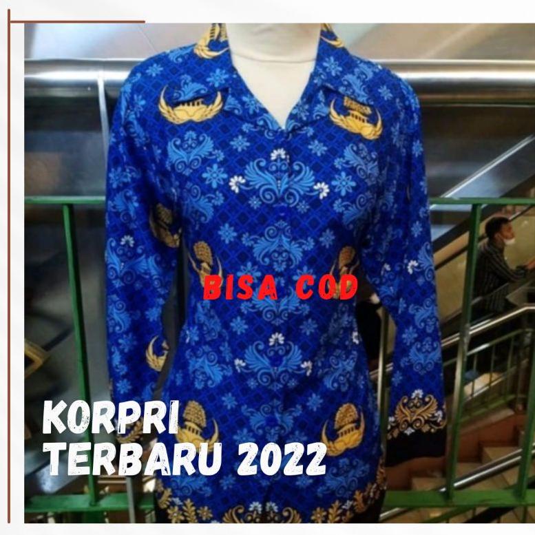 [KPL. 98178] Seragam KorpriTahun 2022 Baju Korpri Wanita Bahan Katun C40 / Korpri/  Batik KorpriSera
