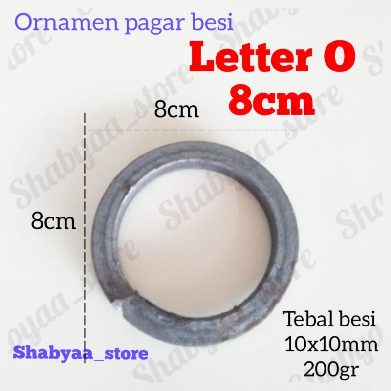 Lingkaran ring nako 8cm ornamen aksesoris asesoris pagar besi