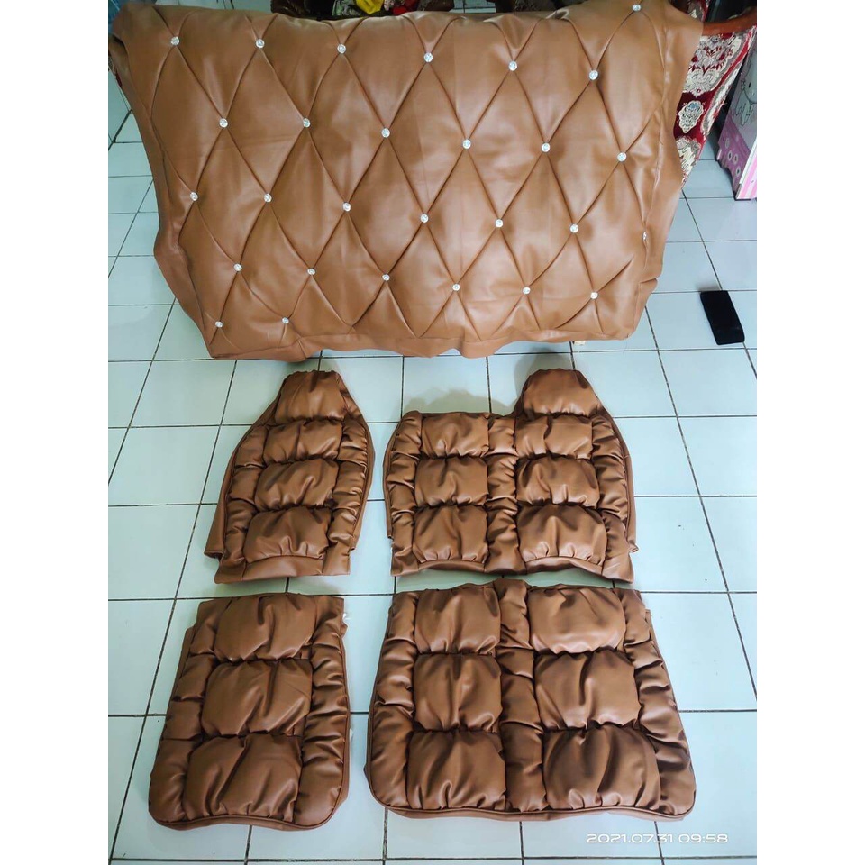 Sarung Jok+Plafon Model Sofa Kancing Mutiara Semua Jenis Mobil Truk Canter