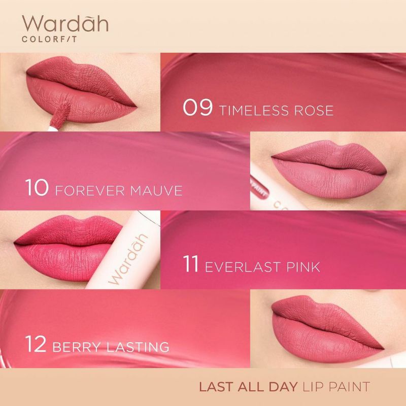 Wardah Colorfit Last All Day Lip Paint around the World ORIGINAL Lipstik Lip Concealer Alluring Jakarta Dubai Lux Royal London Dazzling New York Kuala Lumpur Joy Tokyo Breeze Makeup Bibir Kosmetik Bibir Care Stick to Latte Stay Russet Brick Timeless Rose