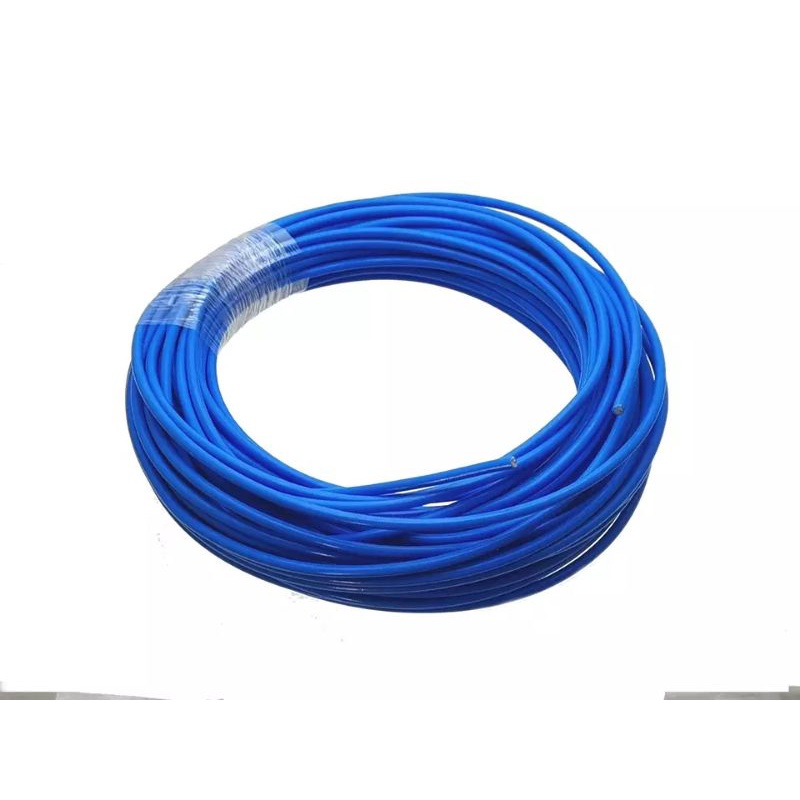 Kabel Teflon Koaksial RF 25 Ohm 25OHM OD 2.6Mm RG086-25 RFS405 Jalur Perak Semirigid Jaket Biru