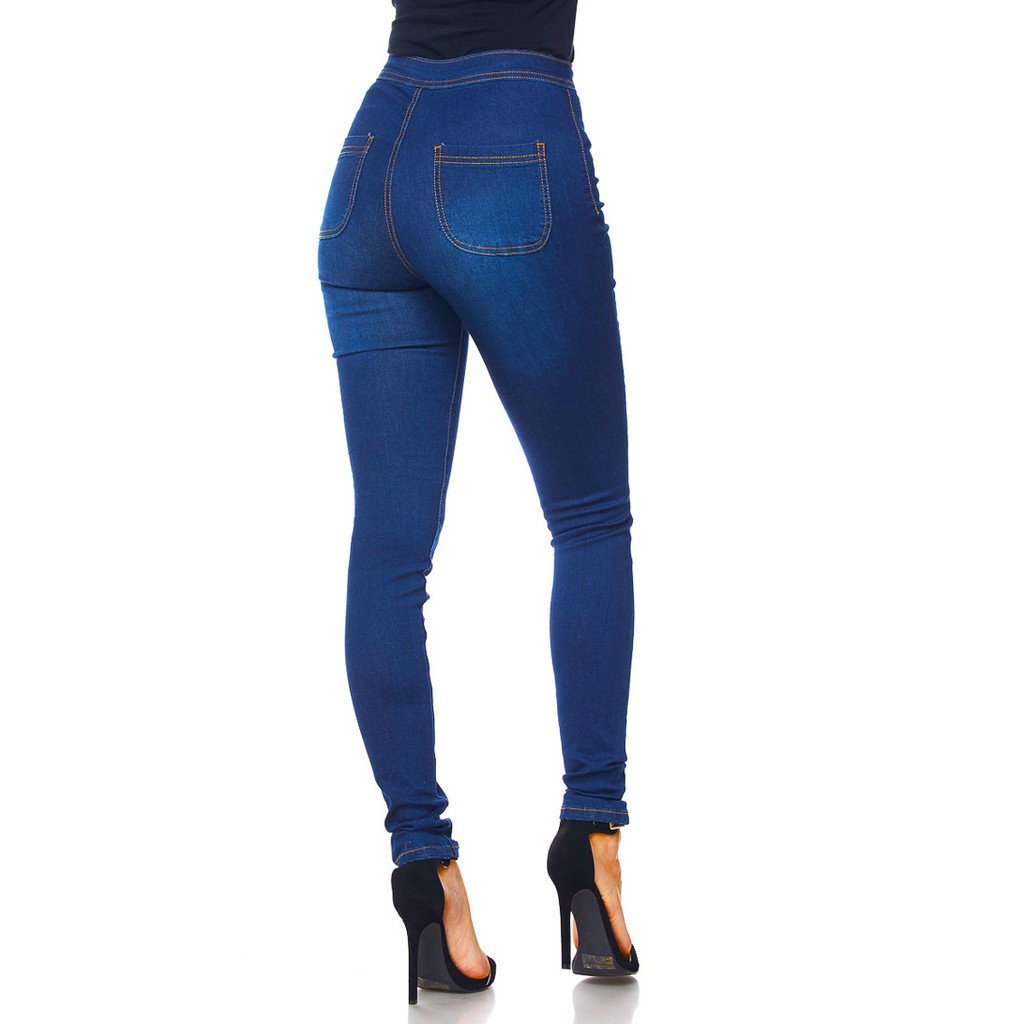 Celana HW Jeans Super High Waisted Stretchy Skinny Wanita / Highwaist Pants