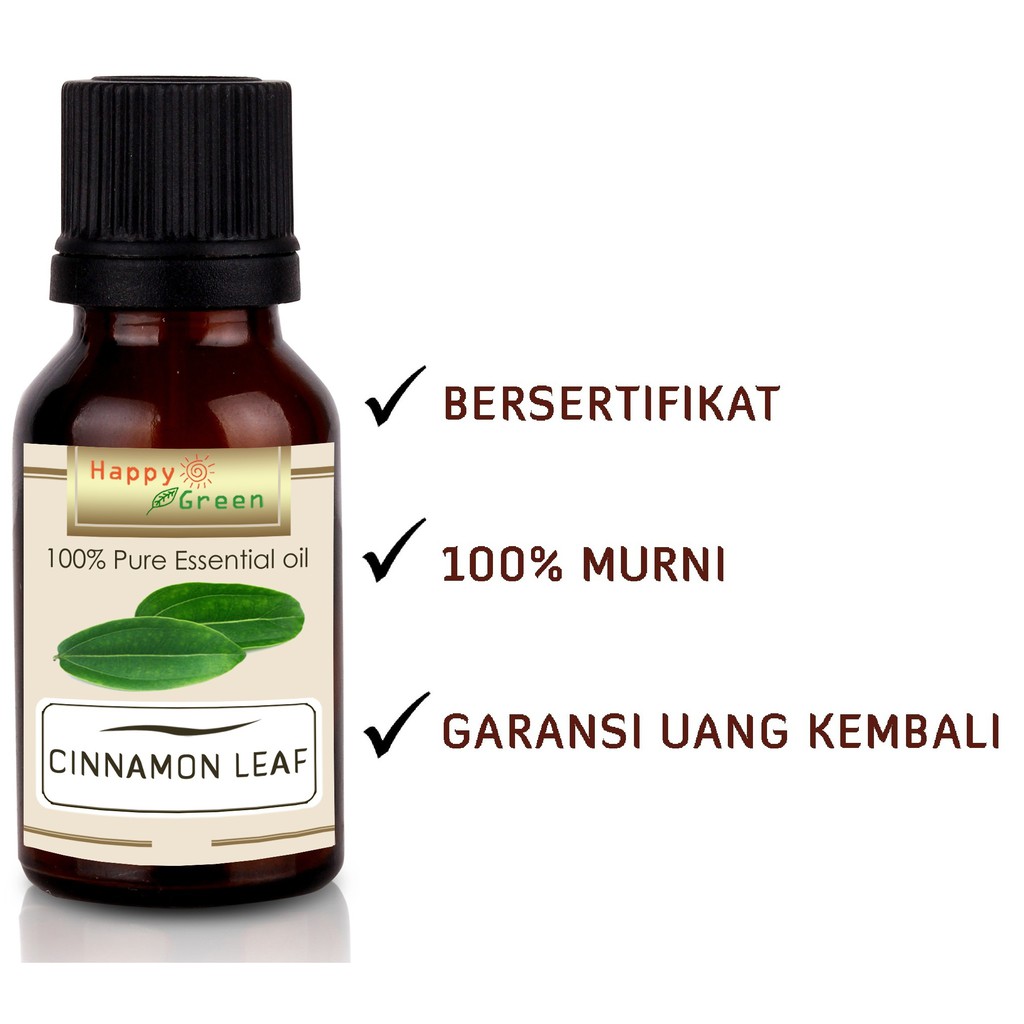 Happy Green Cinnamon Leaf Essential Oil - Minyak Atsiri Daun Kayu Manis