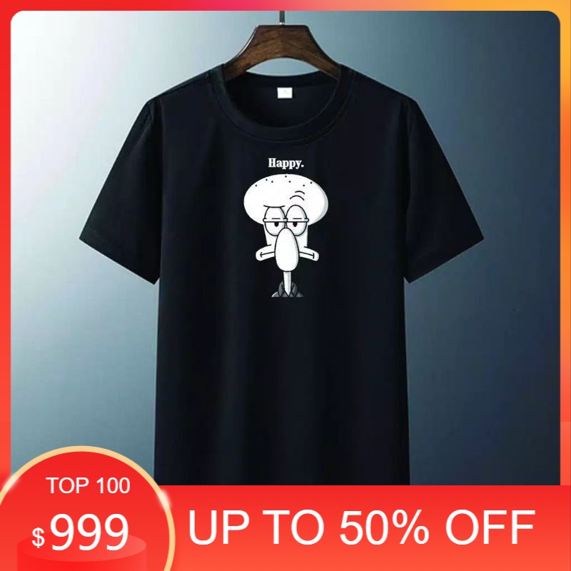 Kaos Kekinian | Kaos Squidward Kaos happy Squidward | Kaos Pria dan wanita Kaos Viral