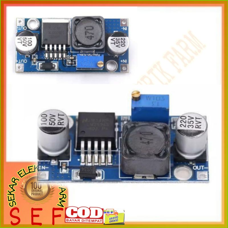 Module DC-DC step down / module ultra compact input 3-40V output 1.5-35V LM2596 adjustable