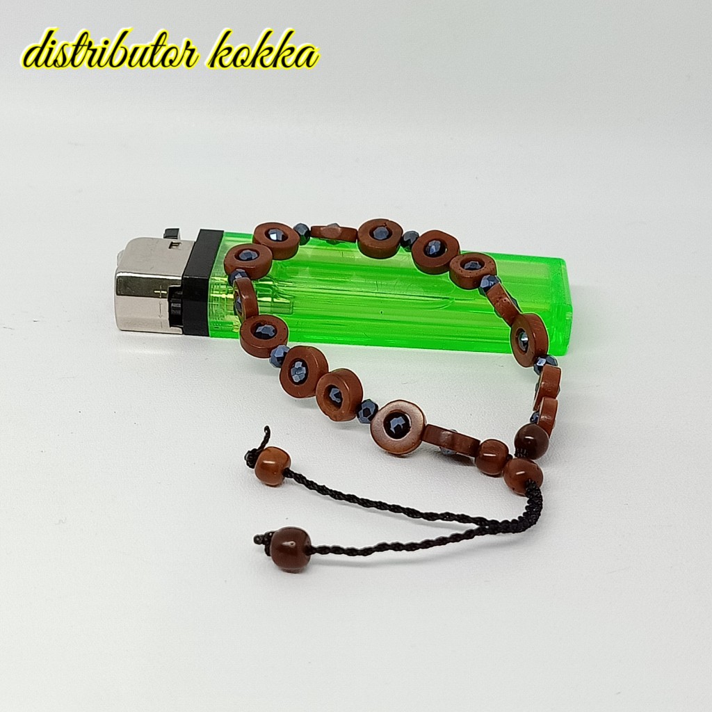 ( SUPER MURAH ) Gelang Kokka kaukah kaokah fukakah koka ring crystal coklat