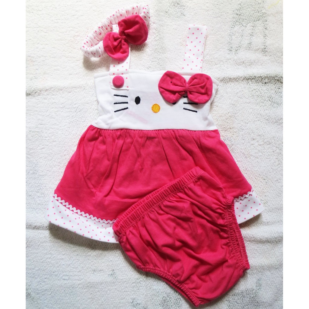  Baju  Bayi Perempuan Katun All Size 2 8 Bulan Hello Kitty 