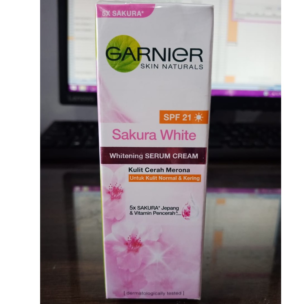 garnier sakura white pinkish radiance whitening cream harga