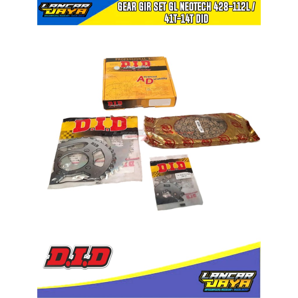 GEAR GIR SET GL NEOTECH 428-112L/ 41T-14T DID