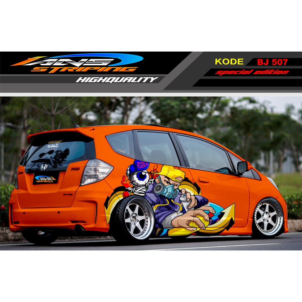 DECAL STICKER MOBIL BRIO AGYA JAZZ VIOS SEDAN / STICKER MOBIL / DECAL MOBIL / STICKER VARIASI MOBIL