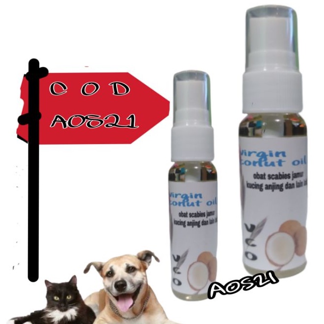 VCO OBAT SCABIES KUCING ANJING SAKIT JAMUR KORENG CACINGAN SARIAWAN VITAMIN TUMBUH BULU HEWAN VIRGIN COCONUT OIL 30ML