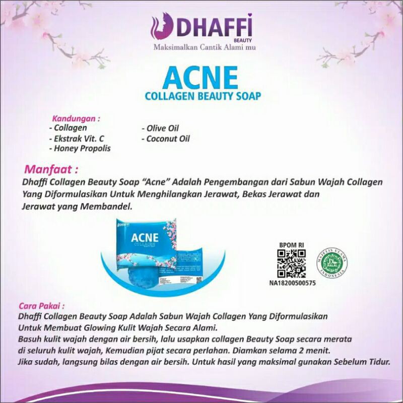 5 pcs sabun wajah DHAFFI BEAUTY SOAP