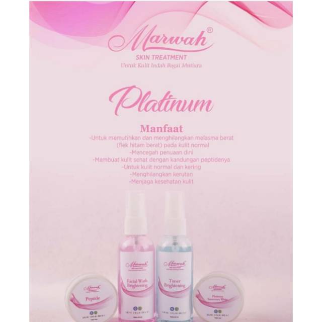 Marwah platinum / ecer marwah platinum / ecer platinum marwah / toner  / krim malam / krim siang