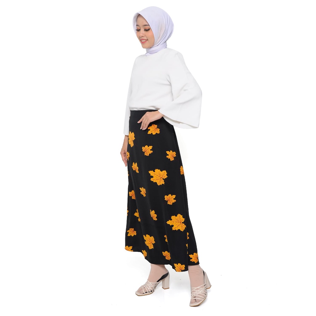 ROK POLKA L-XL-XXL/ROK PANJANG WANITA MOTIF POLKADOT/MAXI SKIRT A-LINE