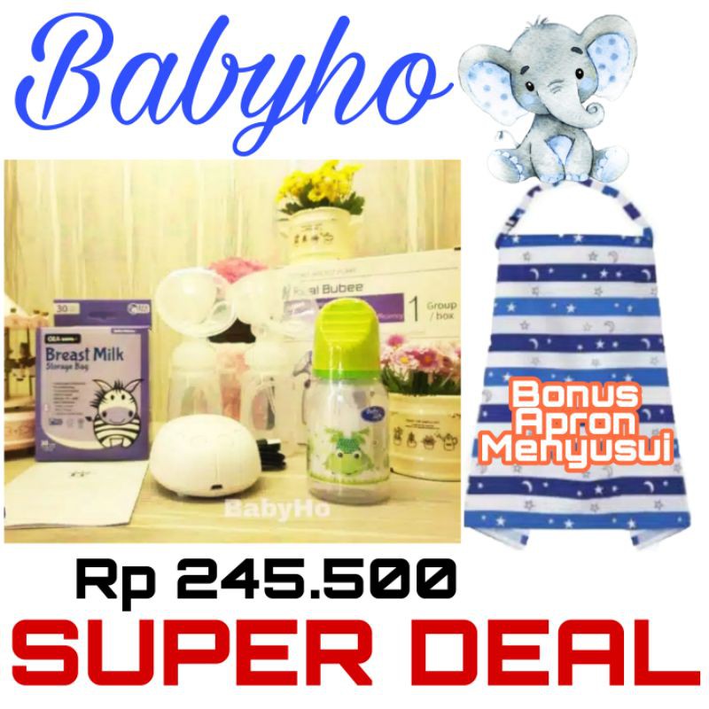 Babyho Paket Pompa Asi-Pompa Asi elektrik- Pompa Asi Murah