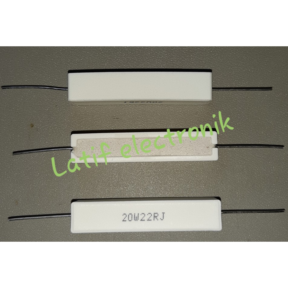 Resistor Kapur 20W 22ohm 3pcs