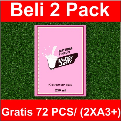 

STIKER LABEL PRODUK "MILK JELLY" DRINK