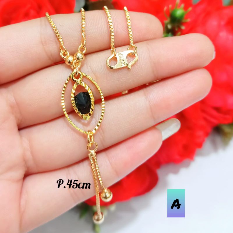 Kalung koye Dewasa unik kristal hitam anti karat termurah