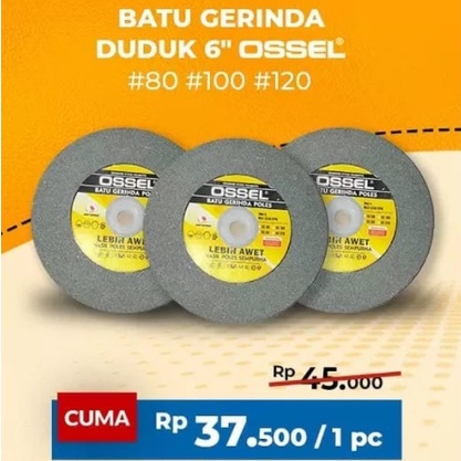 HARGA SALE OSSEL BATU GERINDA DUDUK 6 Inch Grit 80 100 120 GRINDING WHEEL GRINDA DUDUK 6" OSSEL