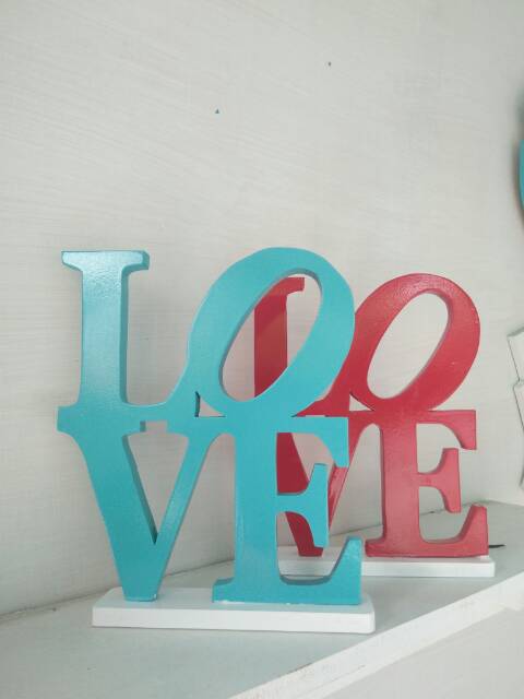 READY woodname LOVE Medium / tulisan kayu / hiasan kayu