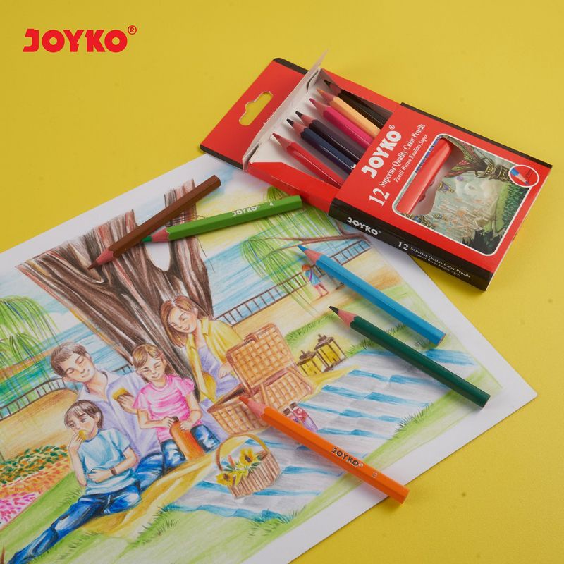 Pensil Warna Joyko CP-102 Isi 12 Stik