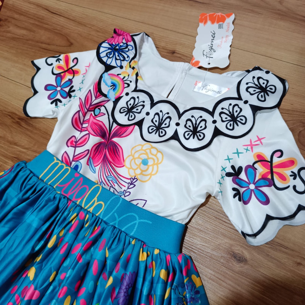 [Brandedbaby] 3T-9T DRESS ENCANTO MIRABEL DAN ISABELA KOSTUM ANAK PEREMPUAN IMPORT