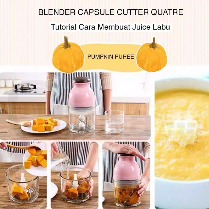 Blender Portable Mini Capsule Cutter Quatre - Blender Kapsul - Food Chopper Makanan