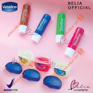 Image of ❤ BELIA ❤ VASELINE (✔️BPOM) Lip Therapy Rosy 7 g | 4.8 Ori | Aloe | Cocoa | Creme | Twinpack | Stick