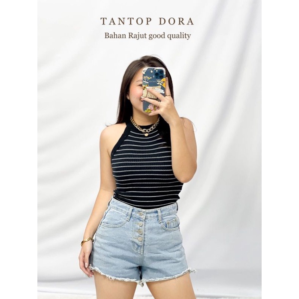 MDLV ~ BG TANKTOP DORA STRIPE RAJUT // TANKTOP RAJUT // FASHION WANITA