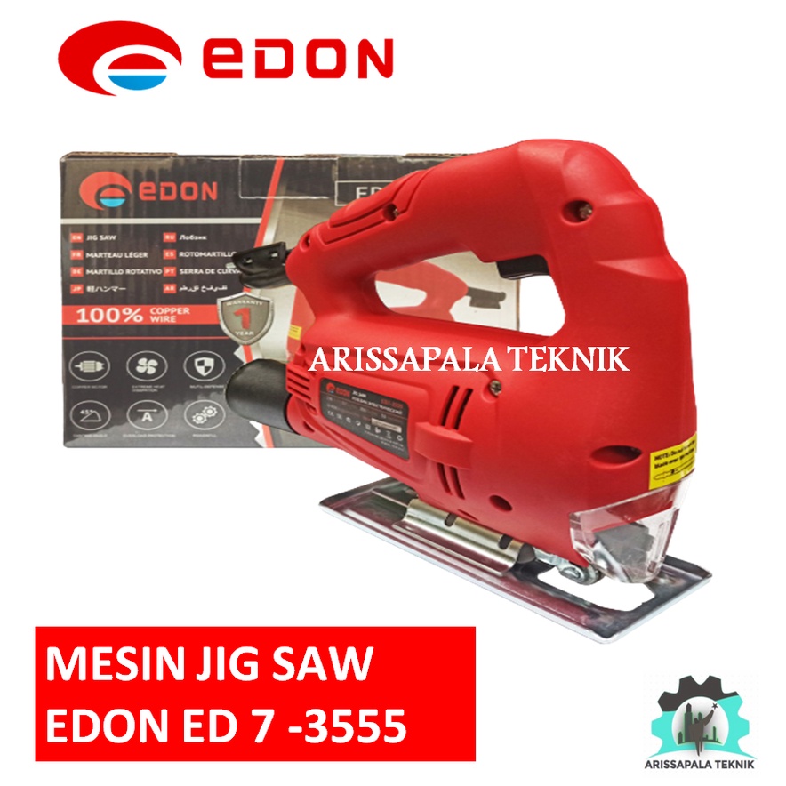 Mesin Jig Saw EDON ED7-3555 Gergaji Kayu Gergaji Triplek Mesin Gergaji Listrik Jigsaw