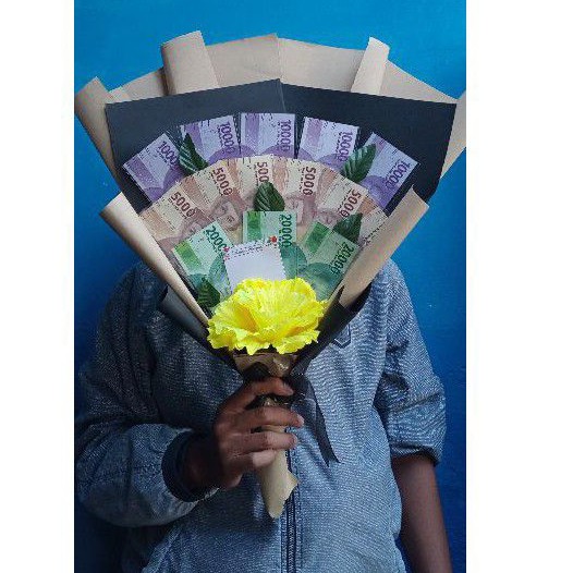 Buket Uang Asli Murah Nominal 10rb 5rb 20rb | Buket Wisuda Buket Ultah Buket Anniv | Free Kardus